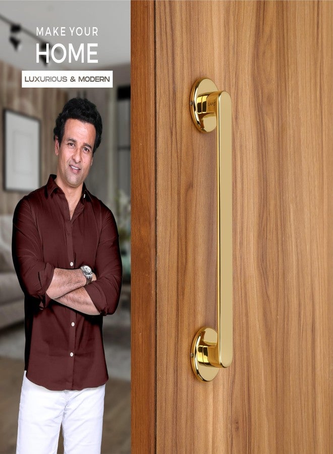 LAPO Polo Door Handles for Main Door | Main Door Handle | Door Handle | Zinc Alloy(10 Inches-Pack of 1) Gold Finish | 3 Years Warranty - Image 2